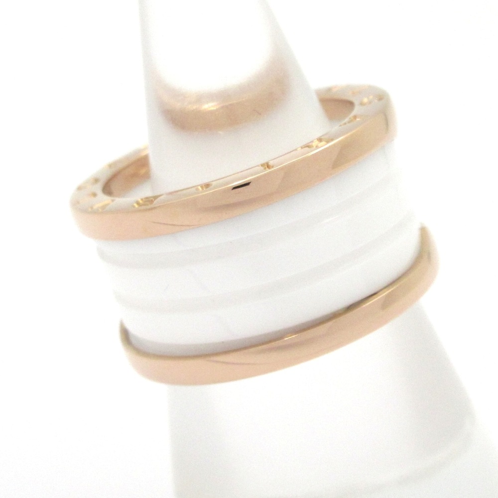 Bvlgari B-zero1 Ring 18K Rose Gold White Ceramic - Picture 2 of 7